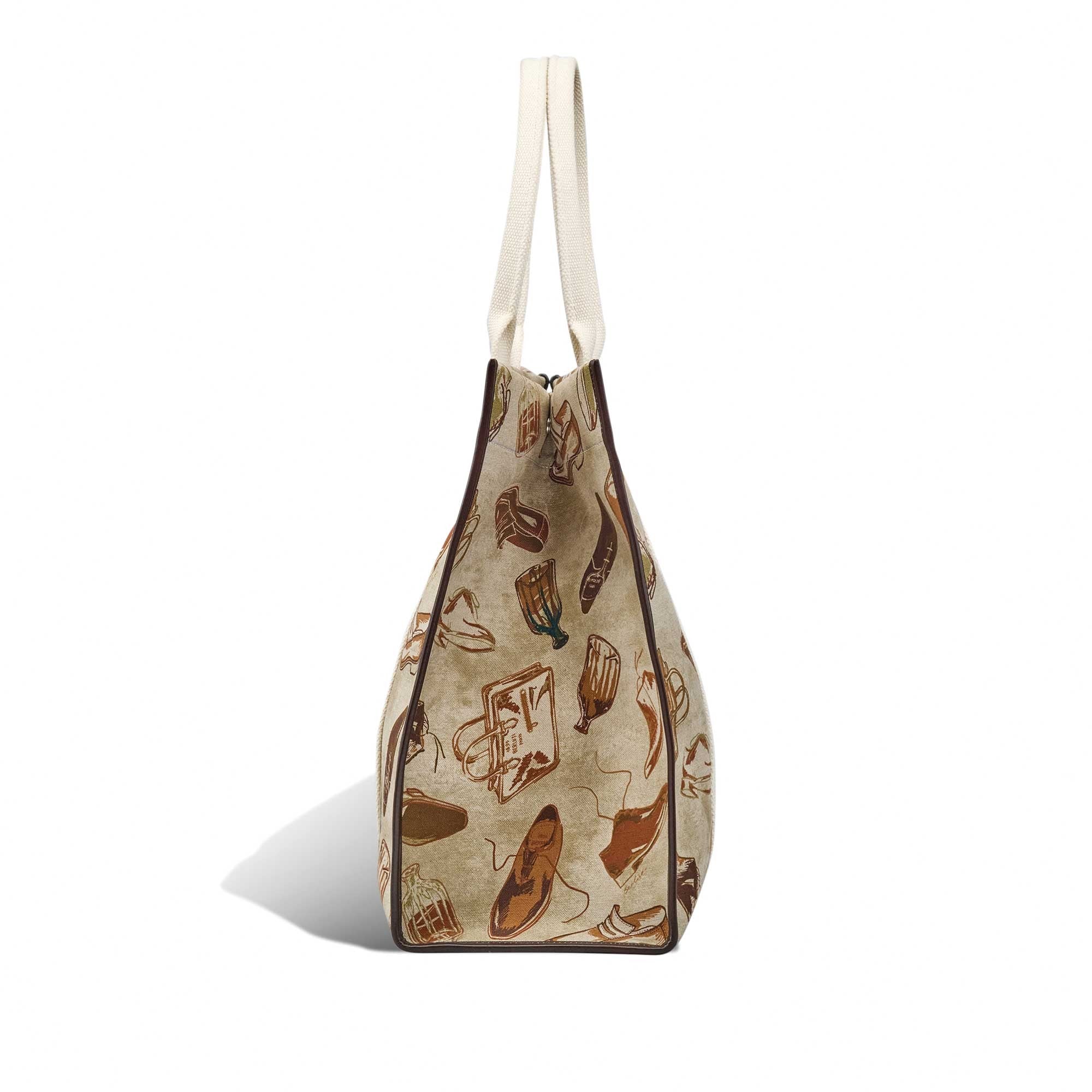 OPEN_TOTE_XL ICONIC SUMMER BROWN