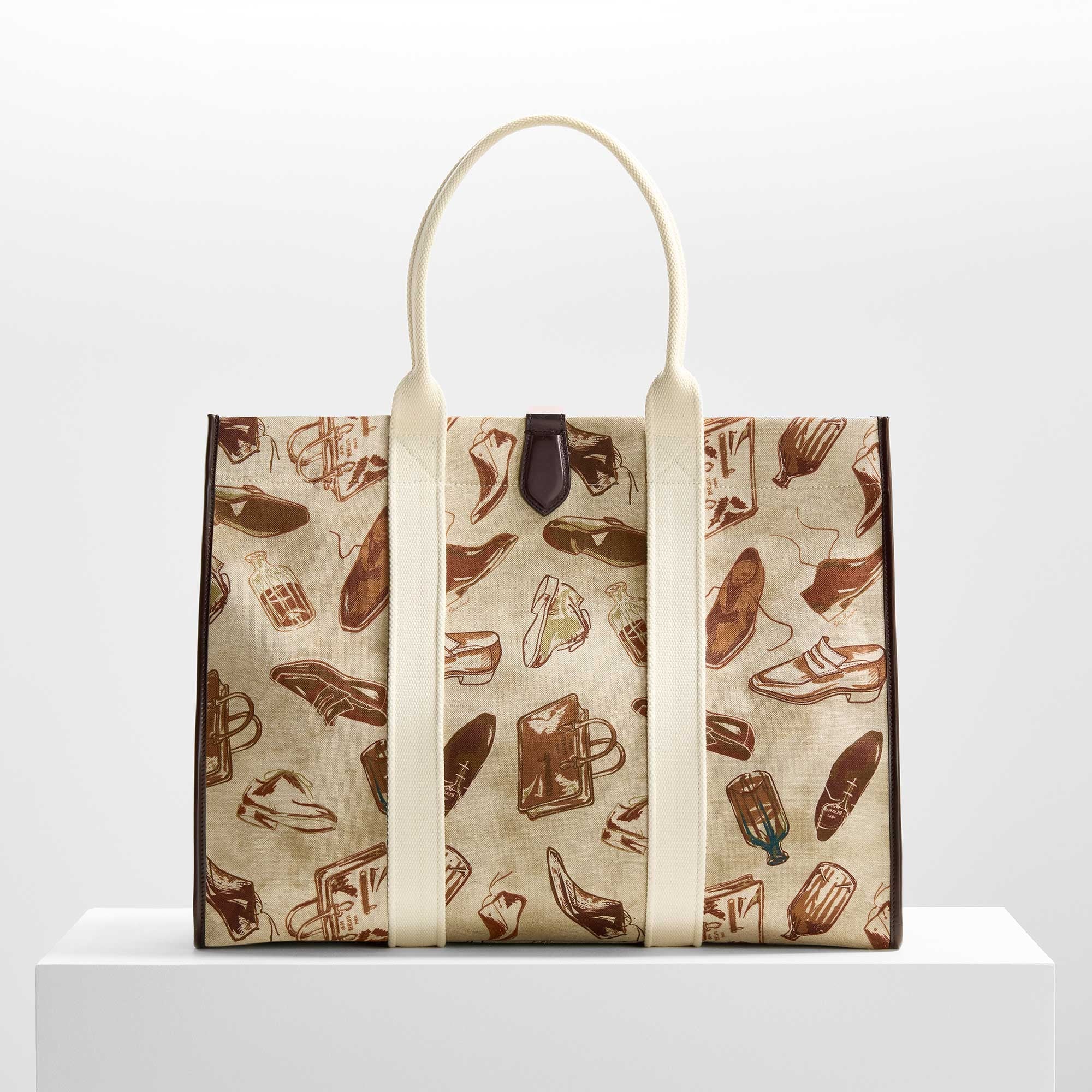 OPEN_TOTE_XL ICONIC SUMMER BROWN