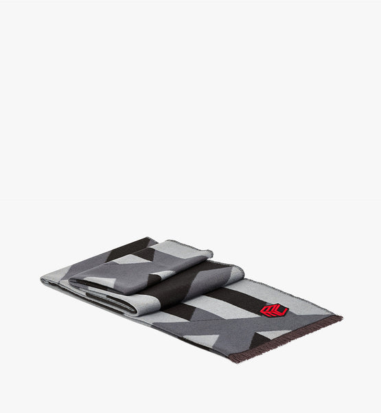 MCM Collection 리사이클 실크 큐빅 모노그램 프린트 스톨