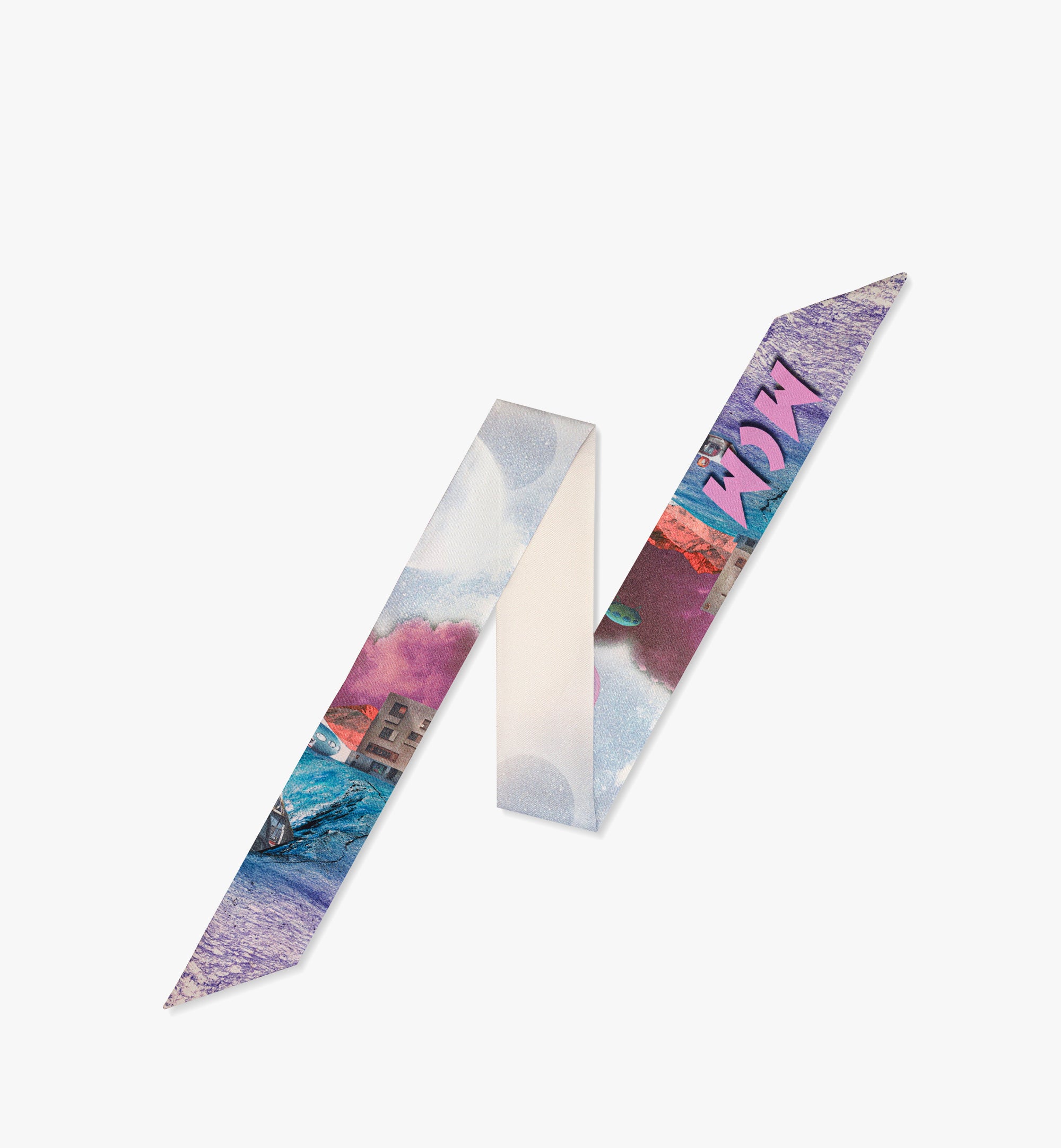 MCM Collection 레트로 퓨처리즘 오가닉 실크 쁘띠 스카프