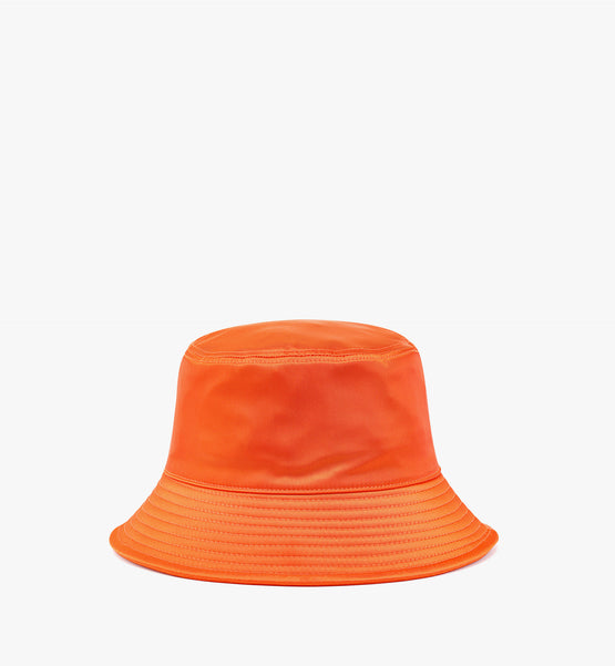 MCM Collection 나일론 트윌 로고 자수 버킷 모자