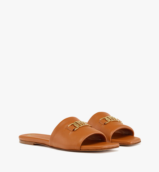 MODE TRAVIA 양가죽 플랫 샌들