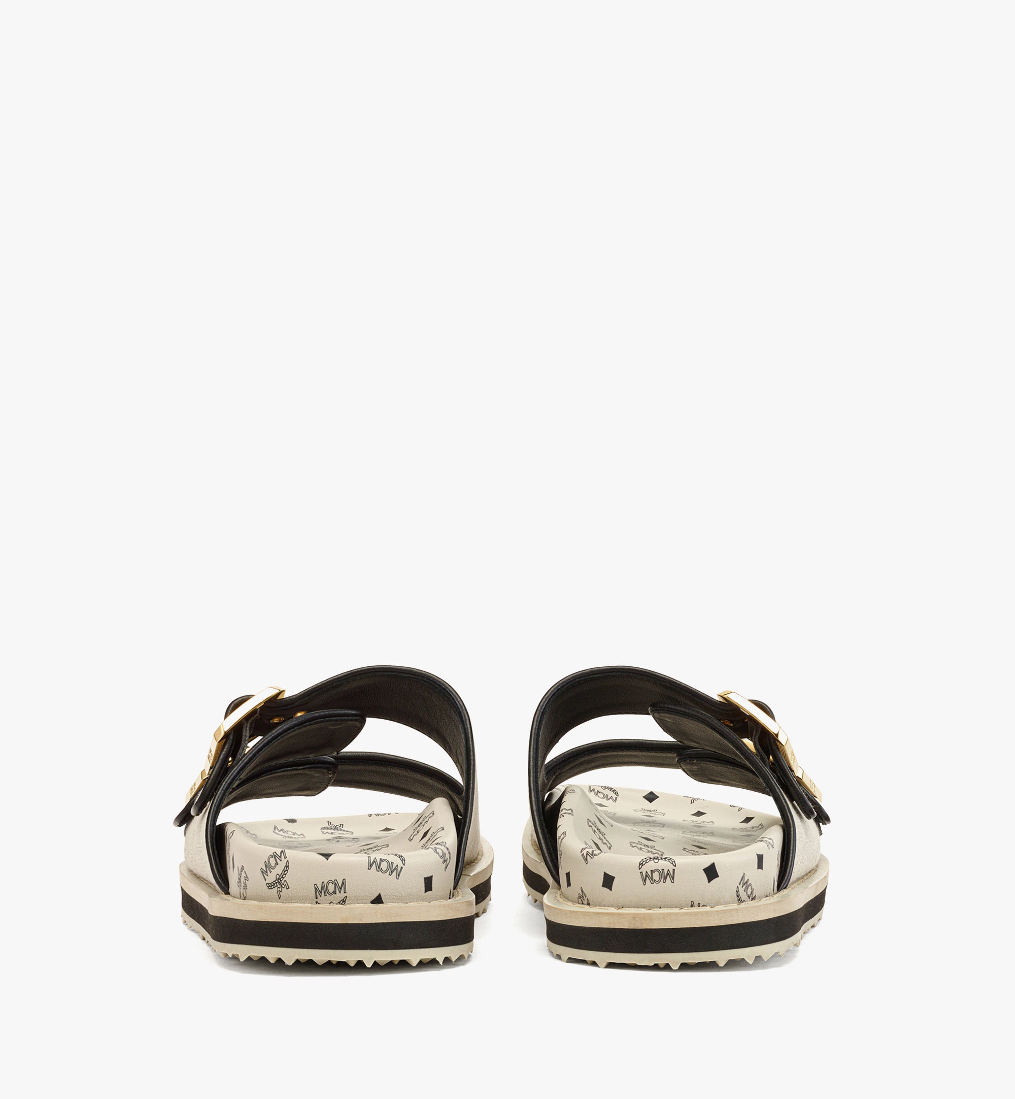 MCM Collection 린넨 레더 믹스 샌들