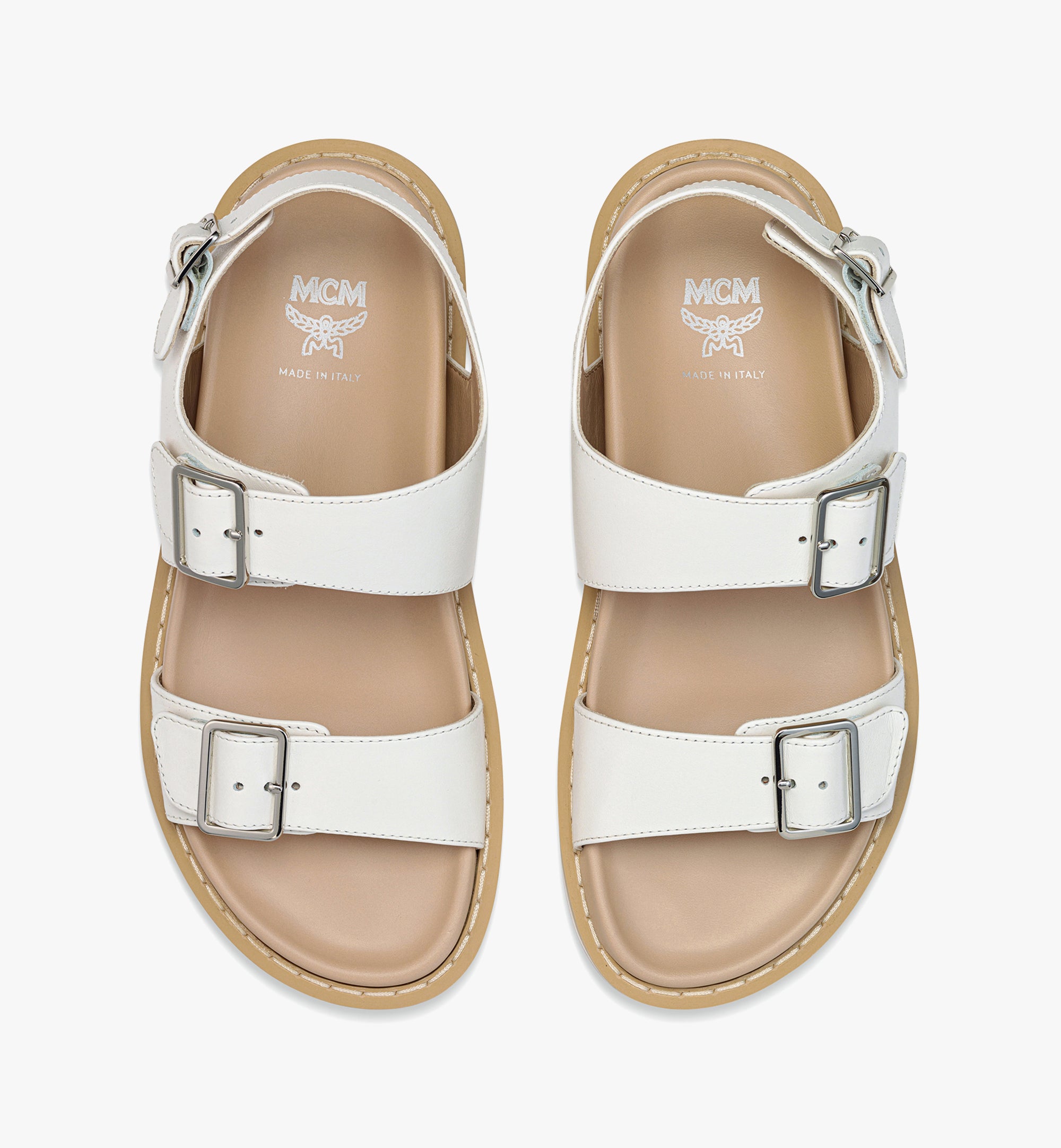 MCM Collection 송아지 레더 샌들