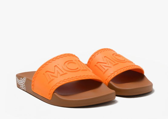 MCM Collection 빅 로고 러버 슬라이드