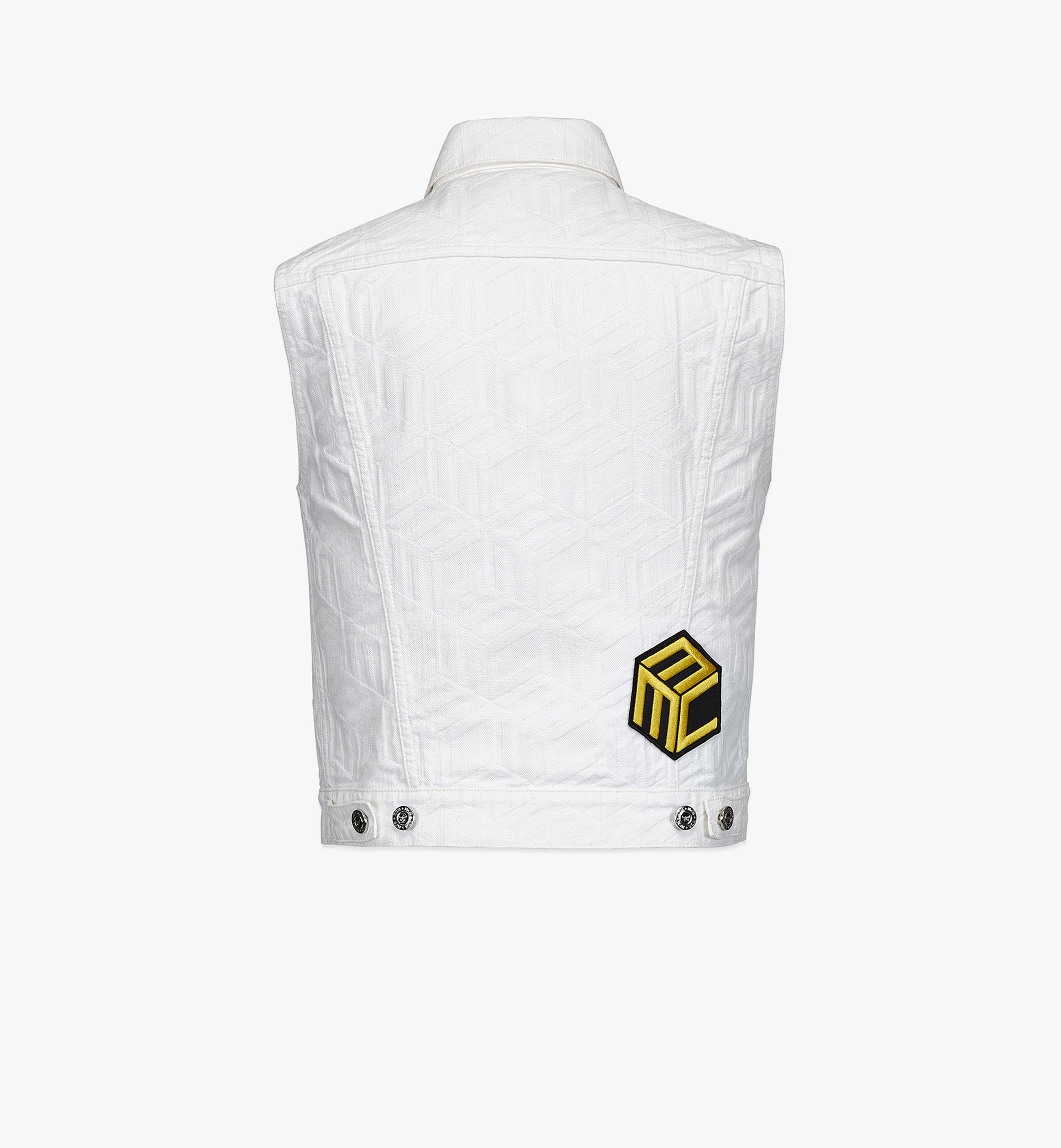 MCM Collection 지속 가능한 큐빅 모노그램 코튼 데님 베스트