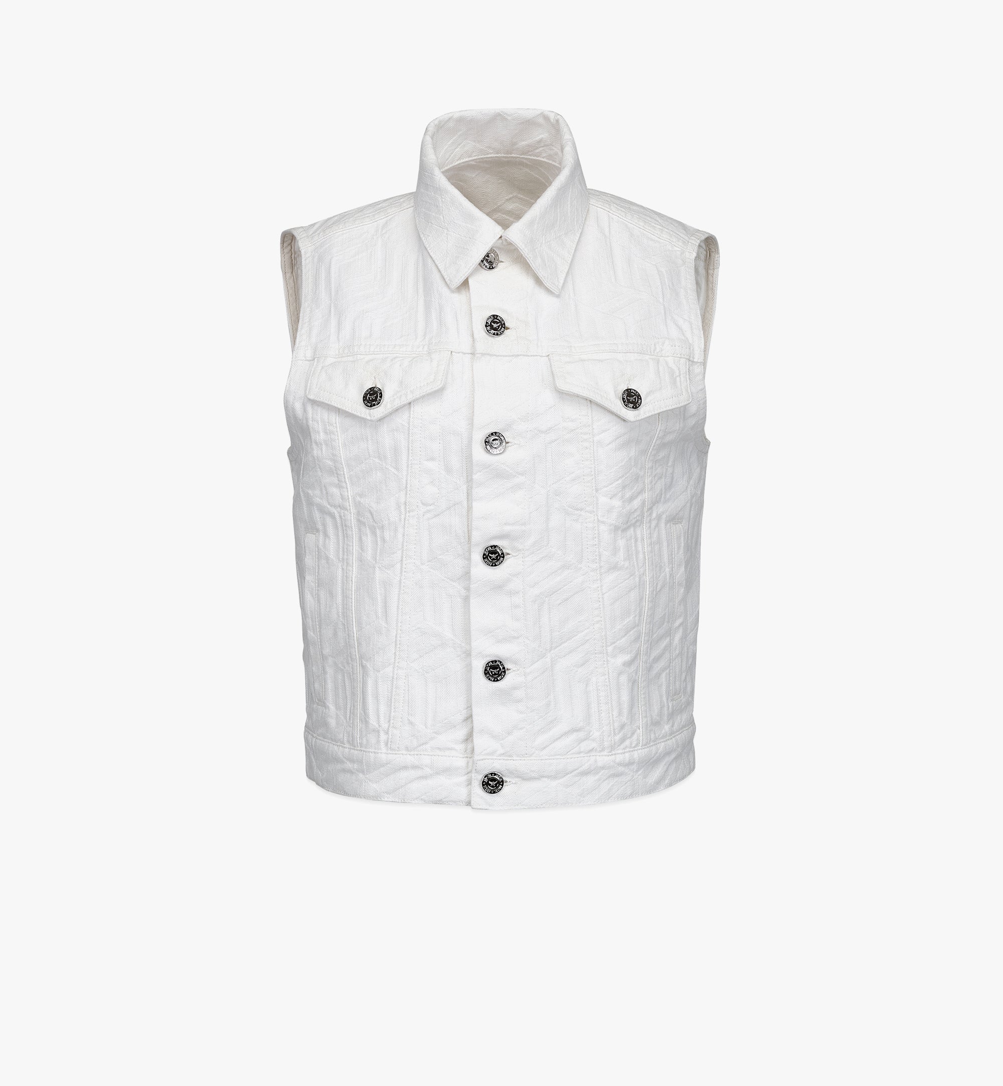 MCM Collection 지속 가능한 큐빅 모노그램 코튼 데님 베스트