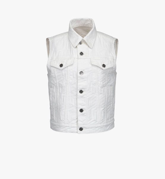 MCM Collection 지속 가능한 큐빅 모노그램 코튼 데님 베스트