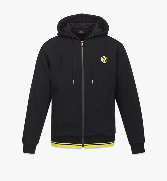 MCM Collection 오가닉 코튼 큐빅 로고 지퍼 후디