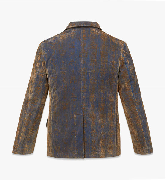 MCM Collection 벨벳 데님 모노그램 자카드 블레이저