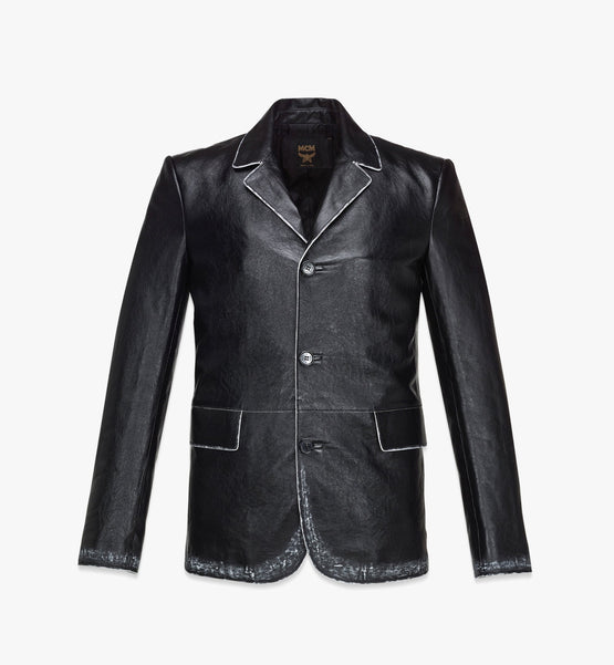 MCM Collection 양가죽 싱글 브레스트 블레이저