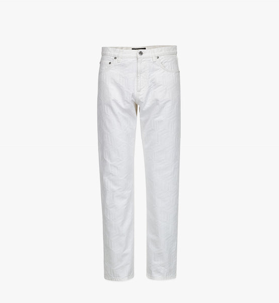 MCM Collection 지속 가능한 큐빅 모노그램 코튼 데님 진