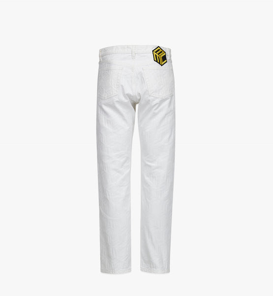 MCM Collection 지속 가능한 큐빅 모노그램 코튼 데님 진