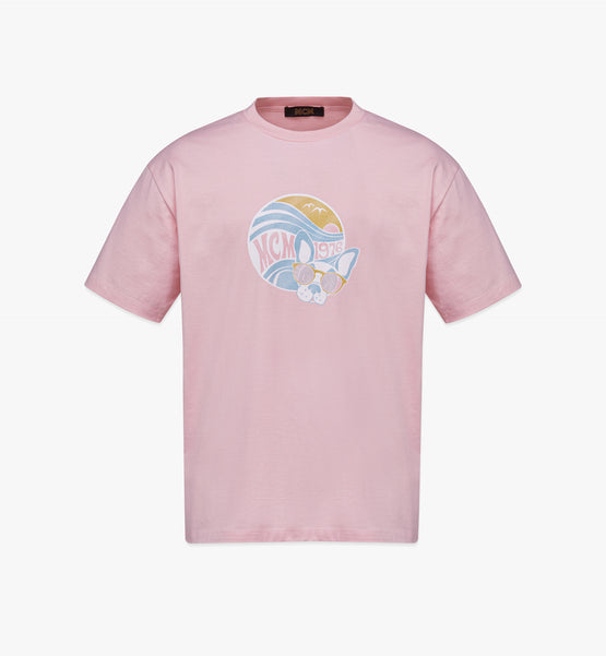 MCM Collection 오가닉 코튼 유니섹스 M Pup 선라이즈 프린트 티셔츠