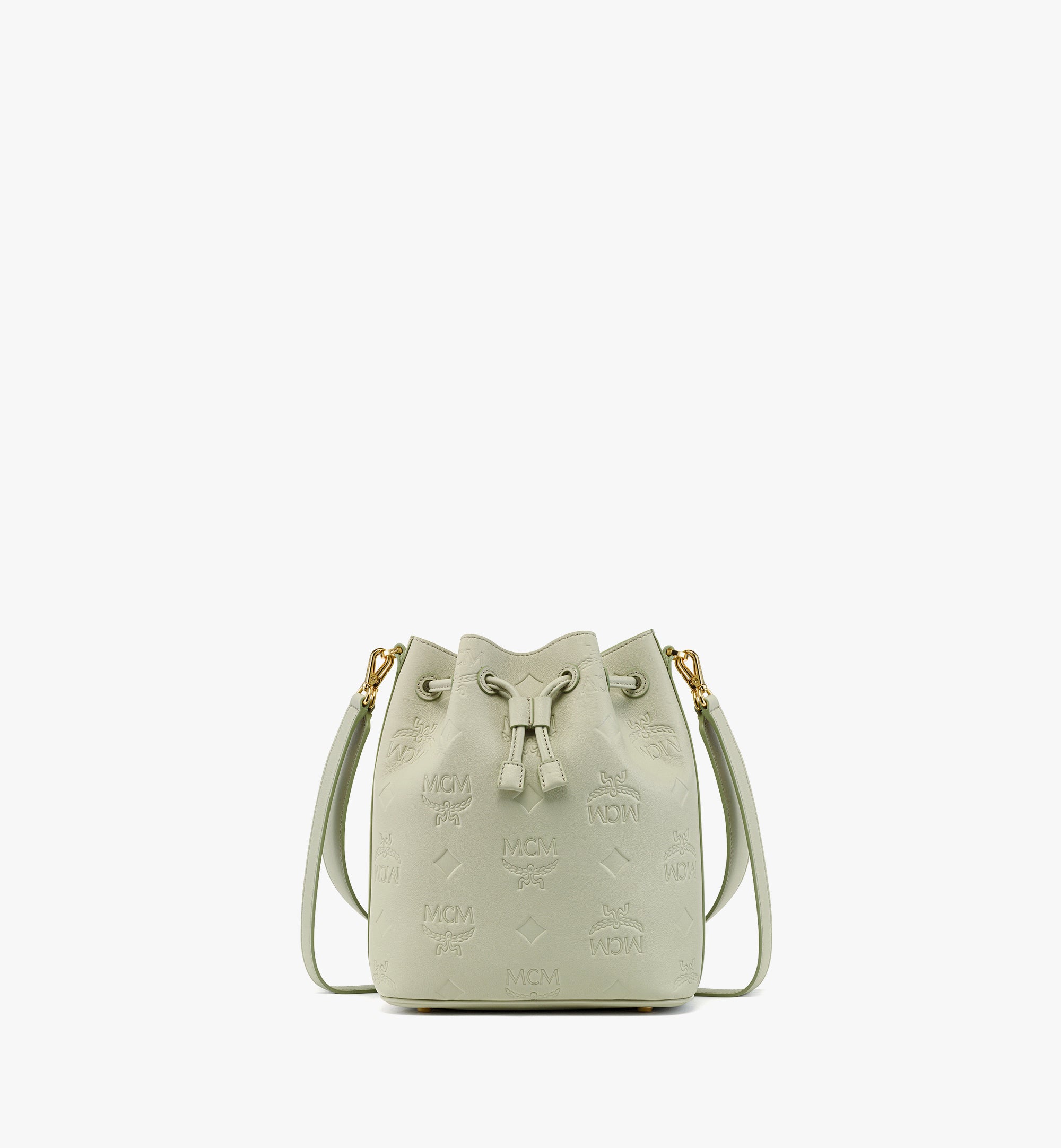 Dessau 엠보스드 모노그램 레더 미디엄 드로우스트링