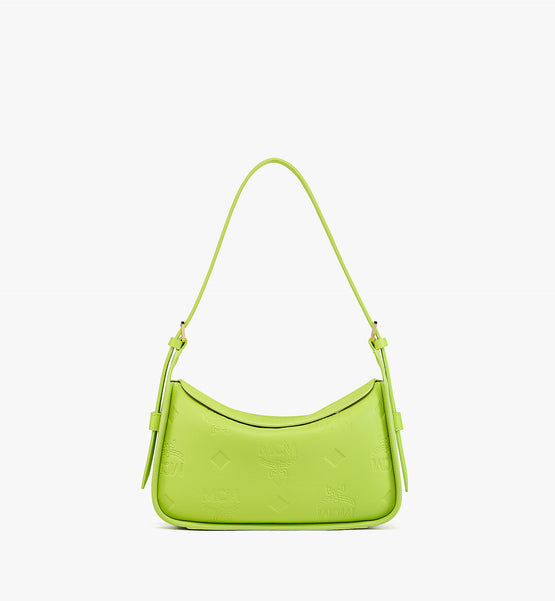 Aren E/W 엠보스드 모노그램 레더 플랩 스몰 호보