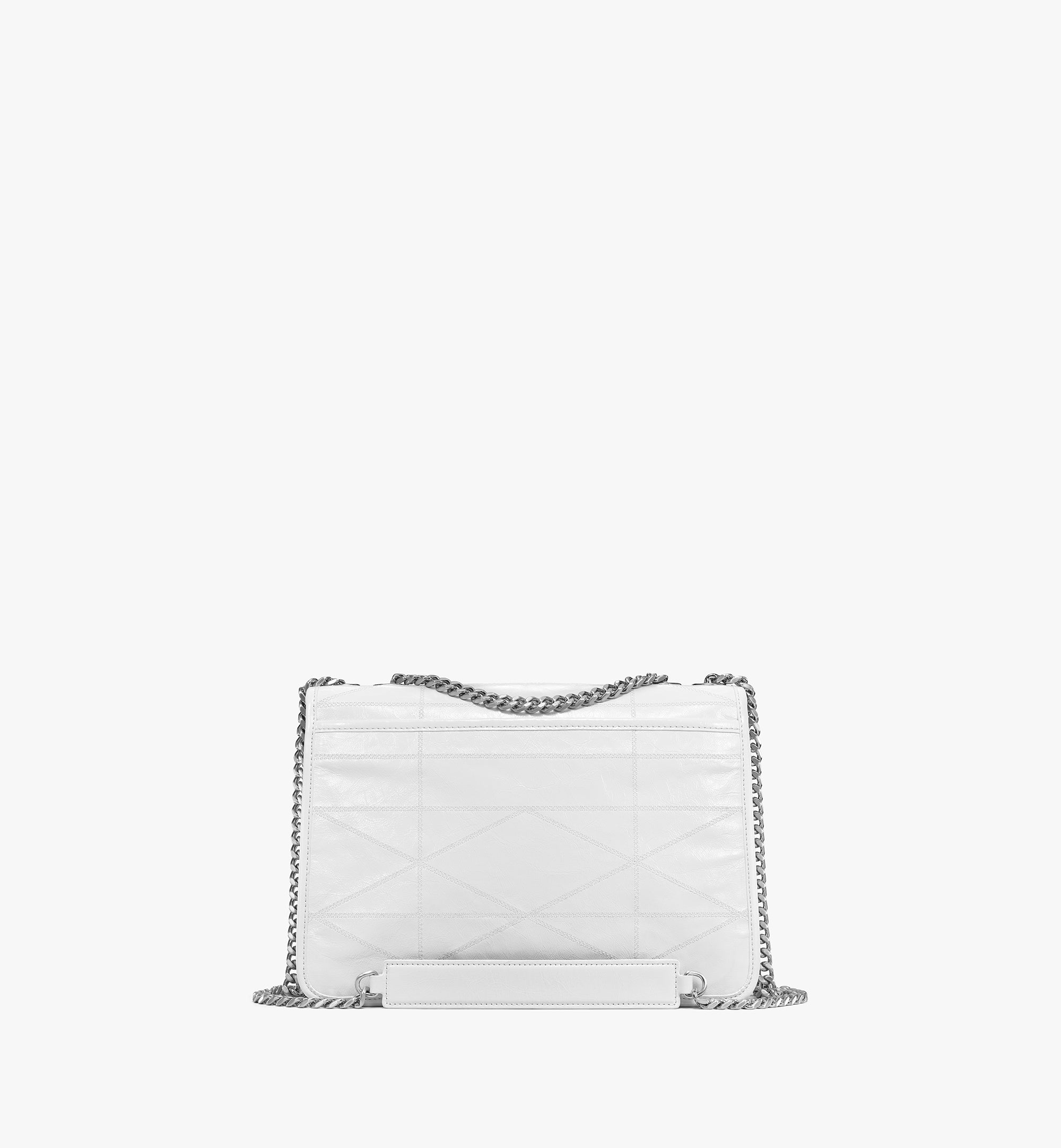 Travia 크러쉬드 레더 퀼티드 라지 숄더백