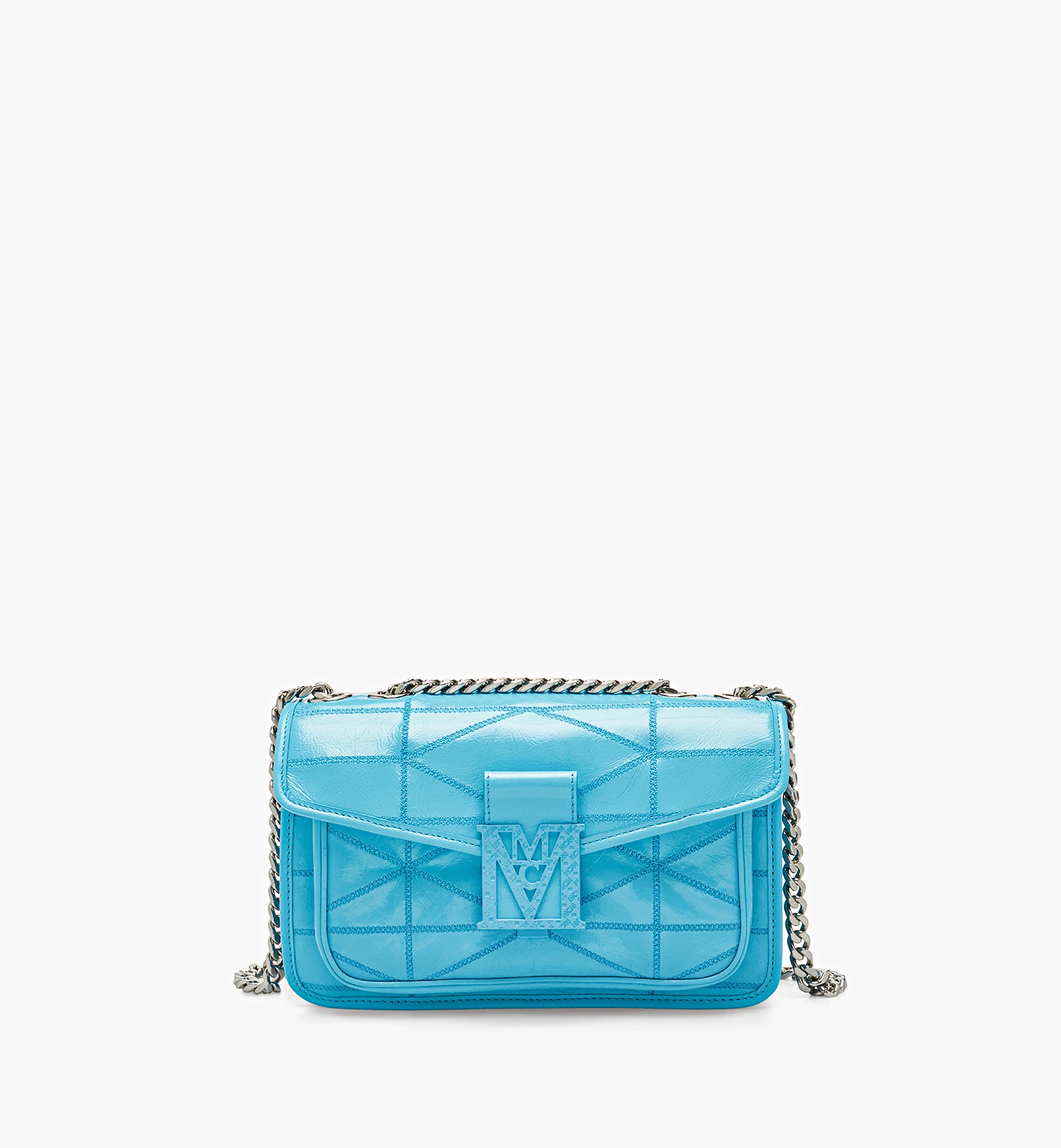 Travia 크러쉬드 레더 퀼티드 스몰 숄더백