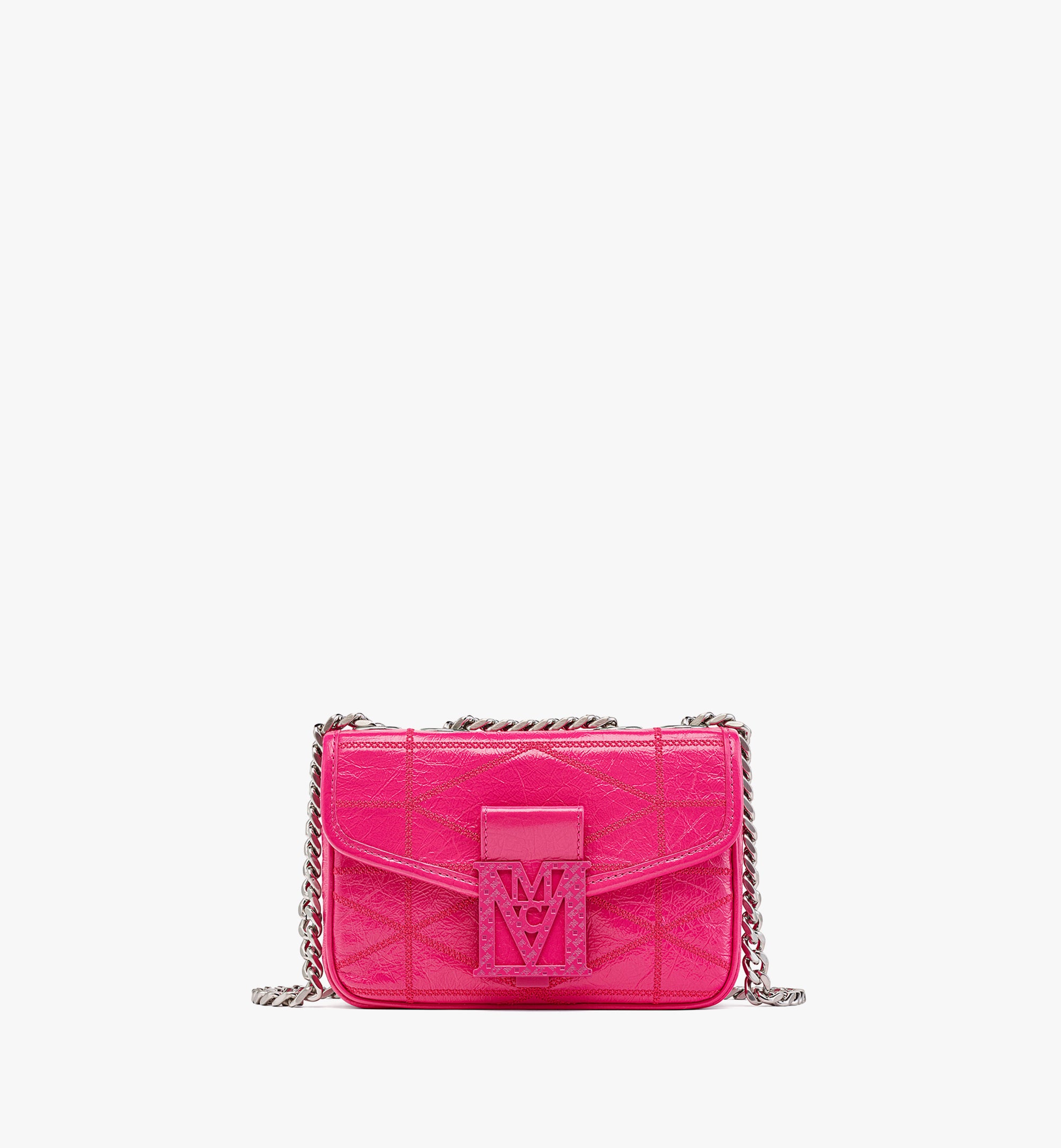 Travia  크러쉬드 레더 퀼티드 미니 숄더백