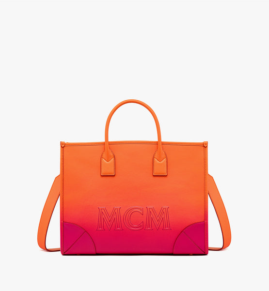 München 그라데이션 송아지 레더 라지 토트