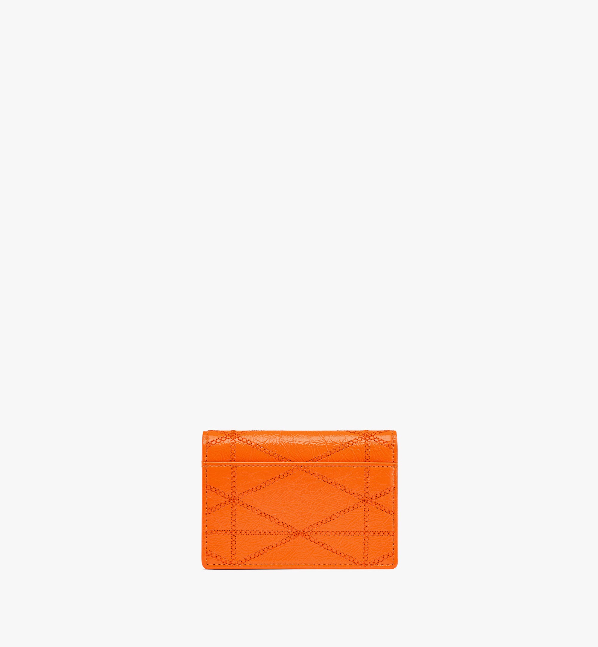 Travia 크러쉬드 레더 퀼트 카드 미니지갑