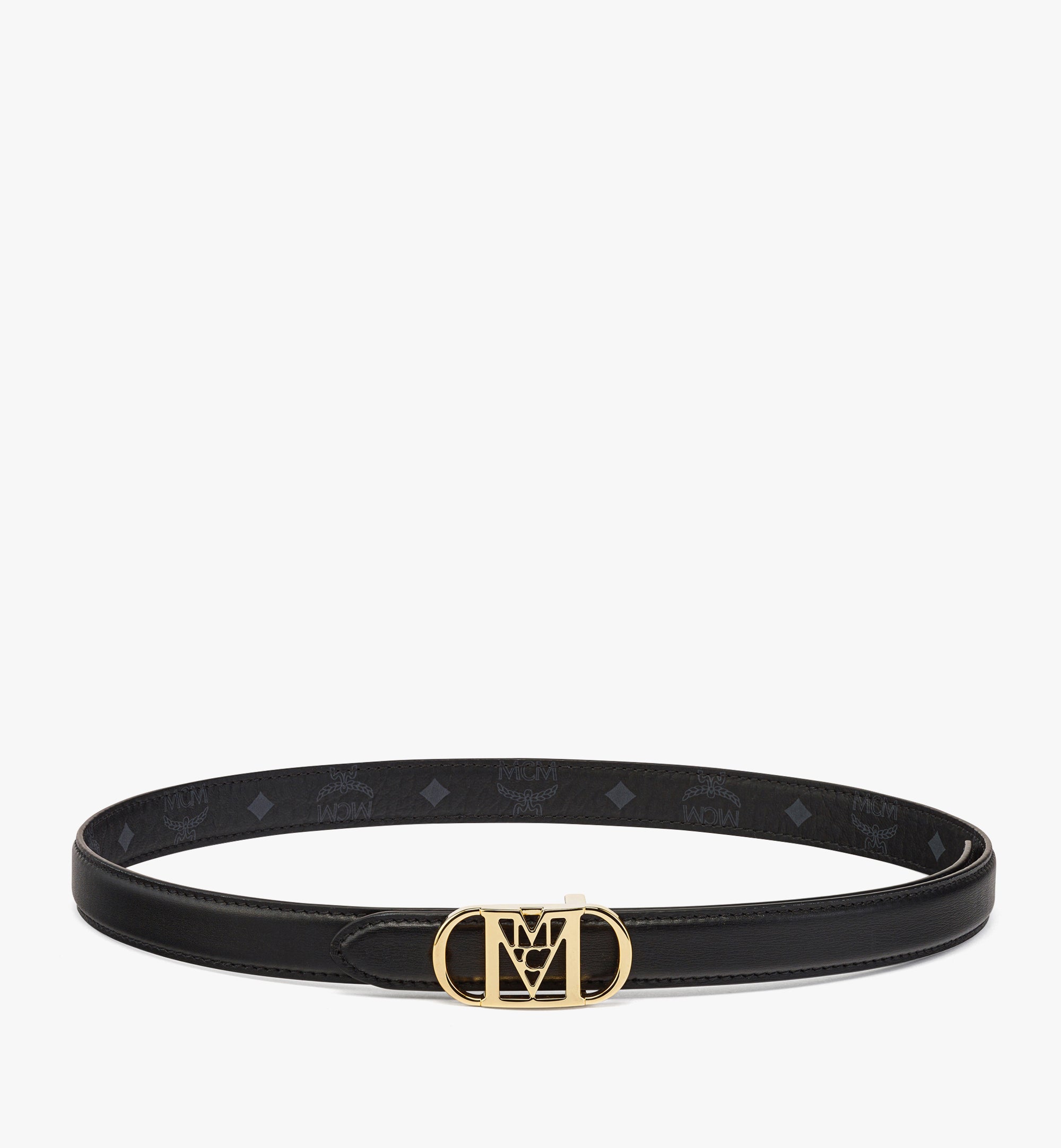 Mode Travia 슬라이딩 버클 엠보스드 레더 리버서블 벨트