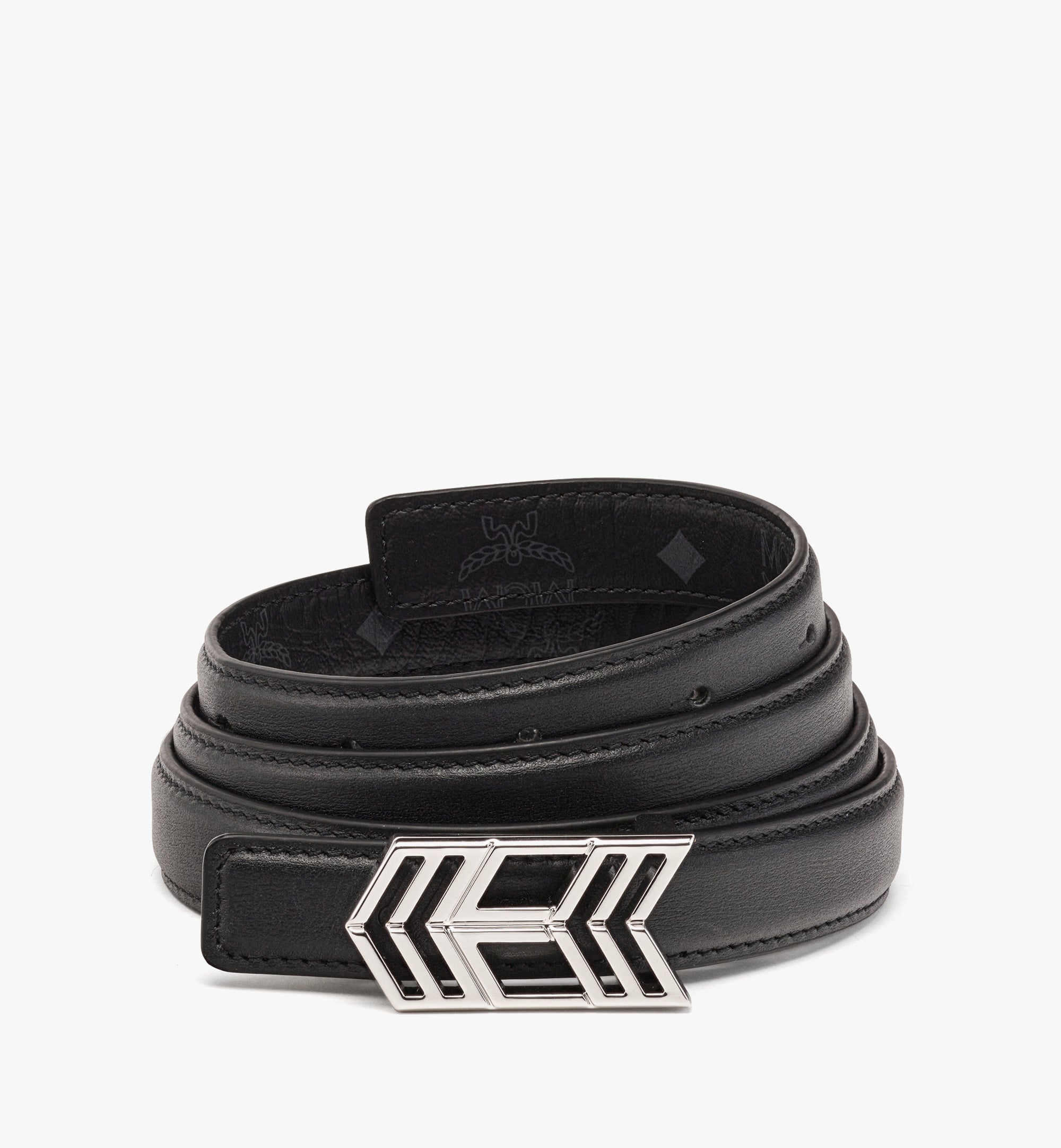 MCM Tech 엠보스드 레더 리버서블 벨트