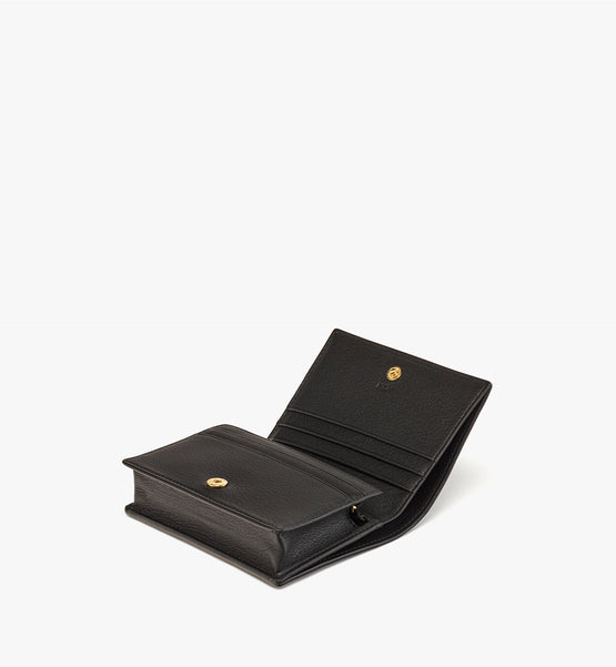 Aren 엠보스드 모노그램 레더 스냅  미니지갑