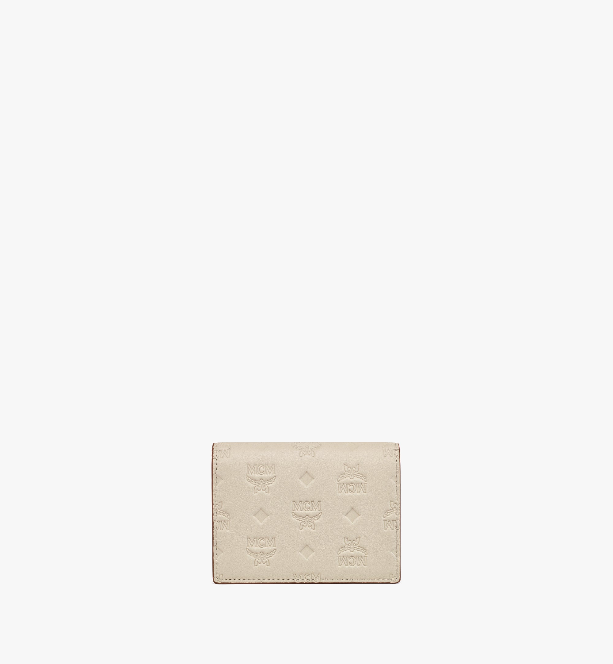 Aren 엠보스드 모노그램 레더 스냅  미니지갑