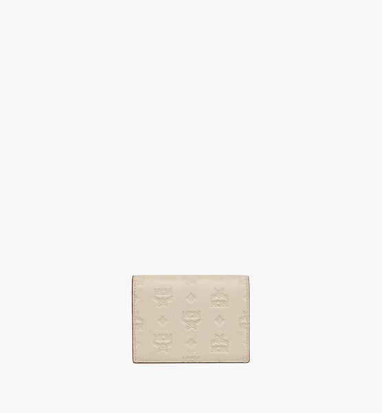 Aren 엠보스드 모노그램 레더 스냅  미니지갑