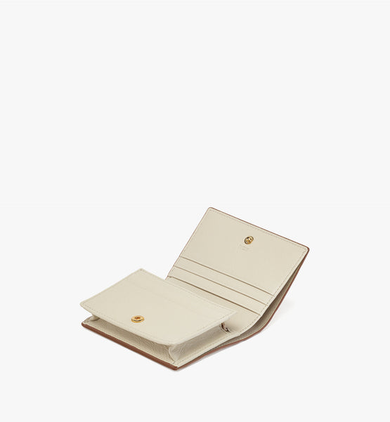 Aren 엠보스드 모노그램 레더 스냅  미니지갑