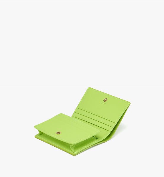 Aren 엠보스드 모노그램 레더 스냅  미니지갑