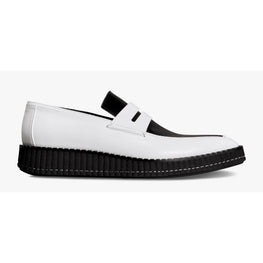 S4796 GLAZED CALF WHITE BLACK