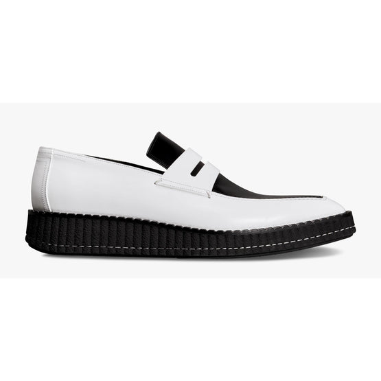 S4796 GLAZED CALF WHITE BLACK