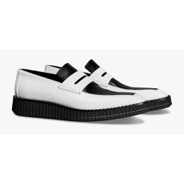 S4796 GLAZED CALF WHITE BLACK