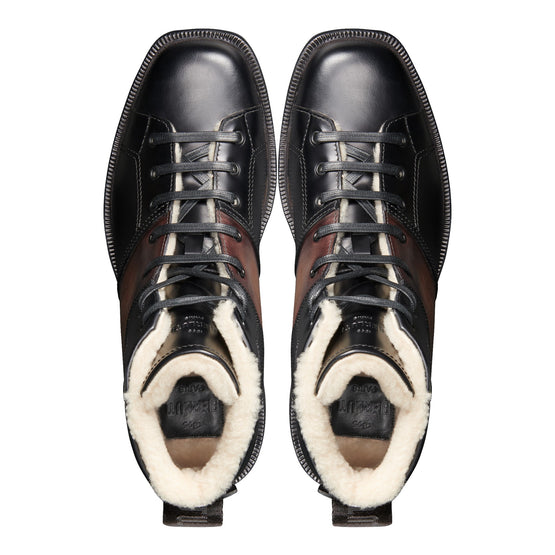 S4969 GLAZED CALF NERO +VN ICE BROWN