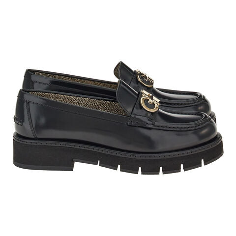 OFELIA LUG Mocassin-BLACK