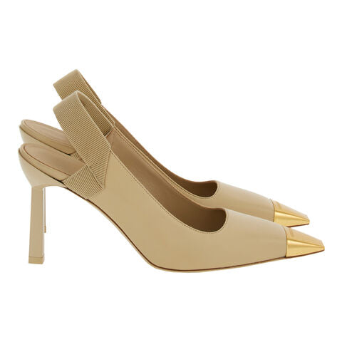 ALHENA 85 Sling Pump-BEIGE/KHAKI