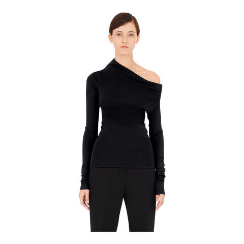Long sleeves Fantasy-neck-BLACK