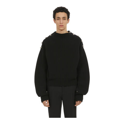 Long sleeves Fantasy-neck-BLACK