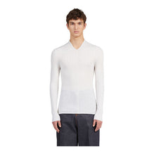 Long sleeves V-neck (WHITE)