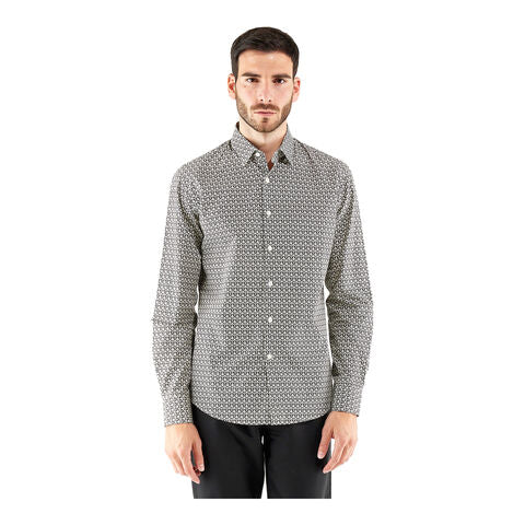 Shirt with long sleeves-WHITE