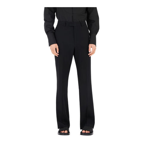 Trousers without pleats-BLACK