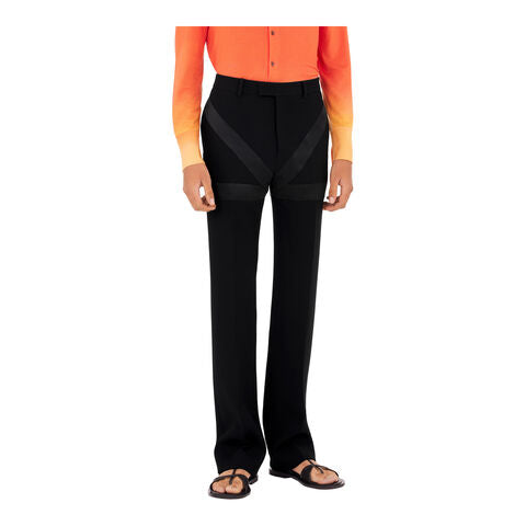 Trousers without pleats-BLACK