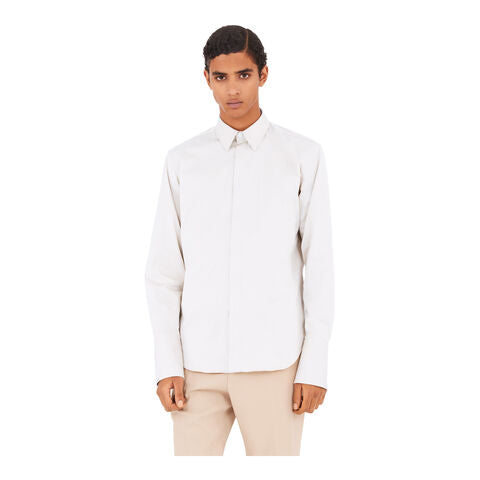 Shirt with long sleeves-WHITE