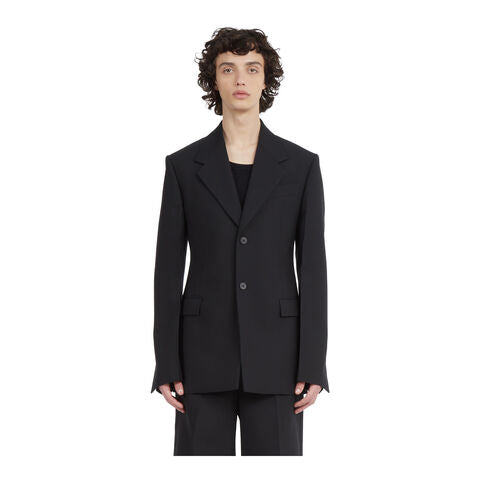 2 buttons jacket-BLACK