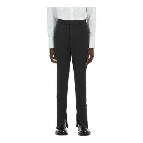 Trousers without pleats-BLACK