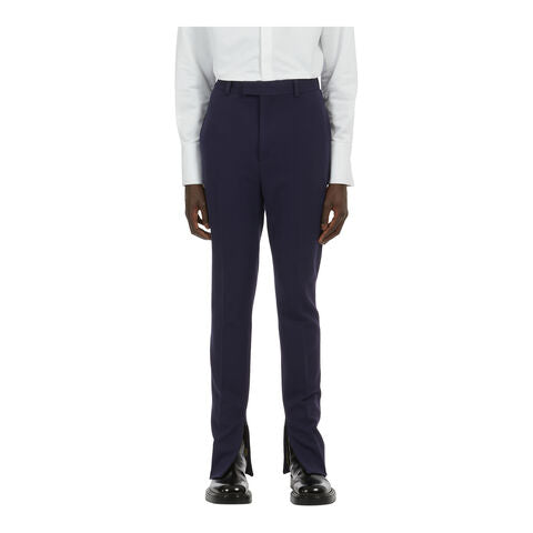 Trousers without pleats-BLUE