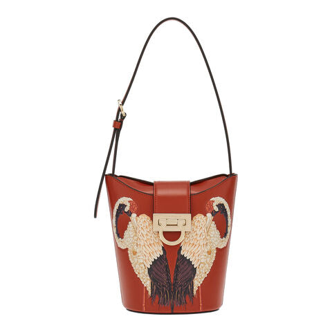 TRIF.BUCKET Shoulder Bag-Red