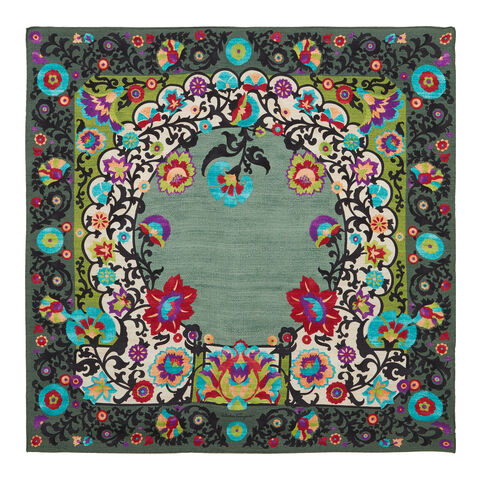 FO UZBEKIST Scarf 90X90-GREEN